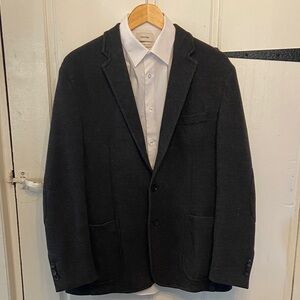 Classic Black Men's Knit Blazer